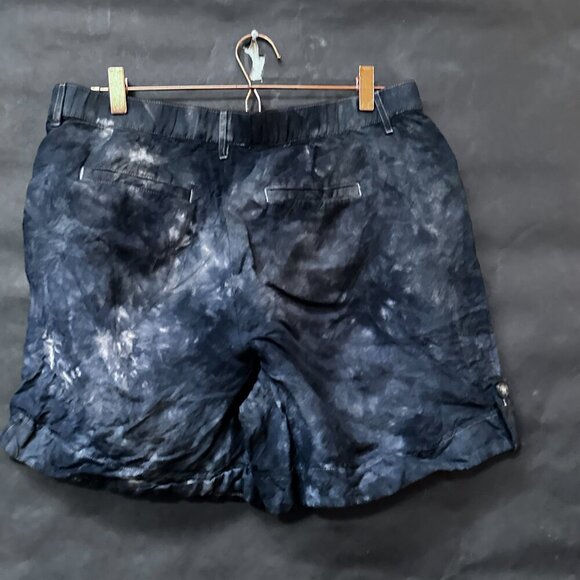 J. Jill Crew Shorts Tie Dyed Cotton Black Tied Dyed Blue Size 12  J.Jill - Picture 4 of 7